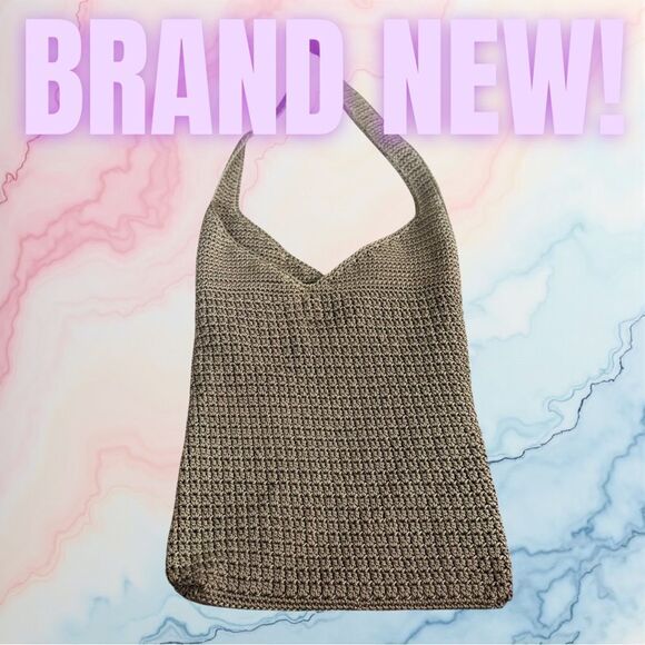 JACQUELINE FERRAR vintage crochet Stylish Tan Woven Bag - Picture 1 of 6